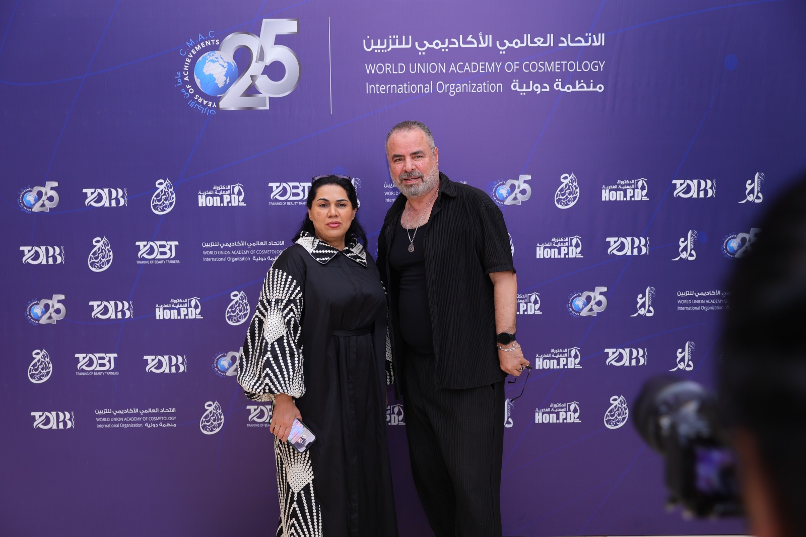 حضور الفنان صبحى خليل بالملتقي التجميلى التاسع برئاسة مديره الإتحاد العالمى الأكاديمى للتزين الدكتورة منال حسن