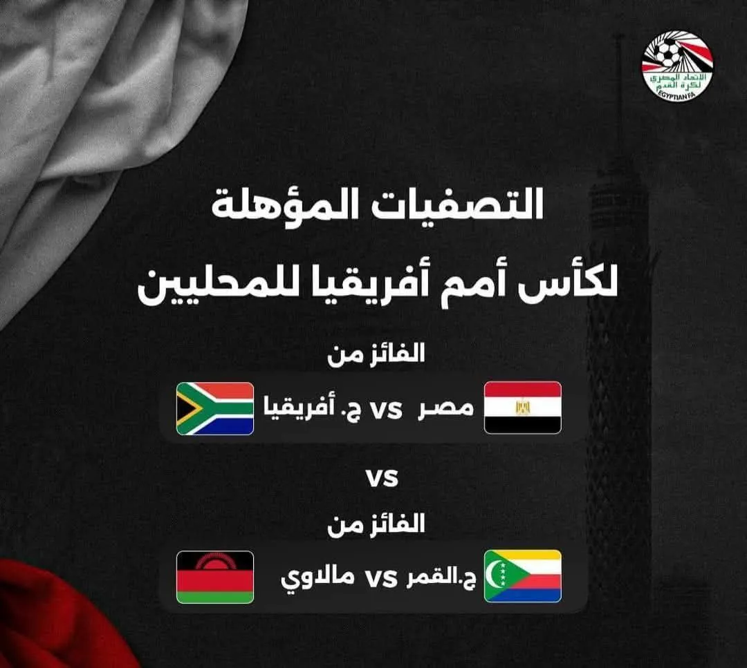 منتخب مصر يواجه جنوب أفريقيا في تصفيات كأس الأمم للمحليين